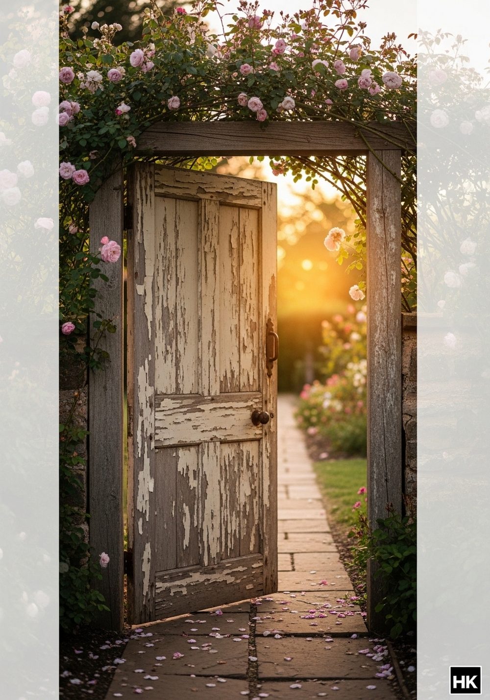 Old Door Arbor Entryway