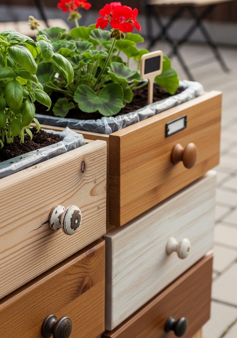 Old Drawer Planter Boxes