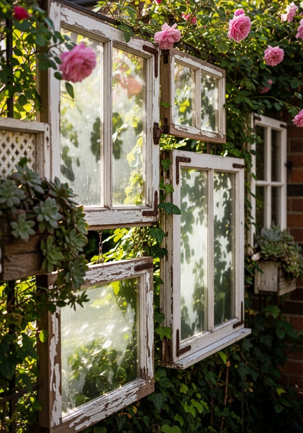 Old Window Frame Garden Gallery