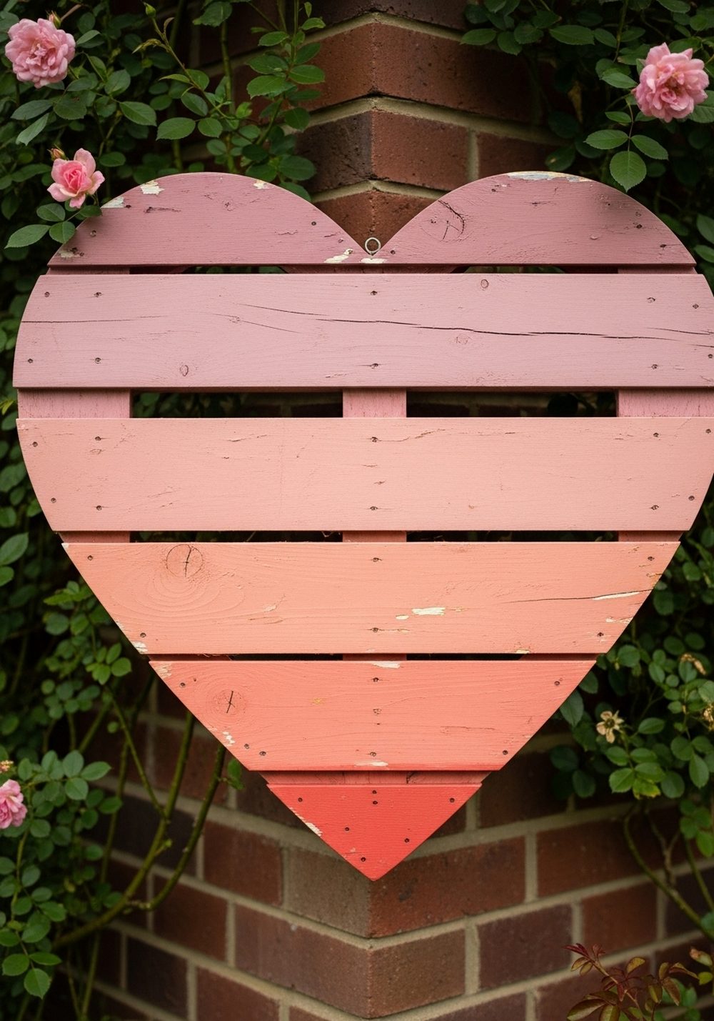 Painted Ombre Pallet Heart Feature Piece