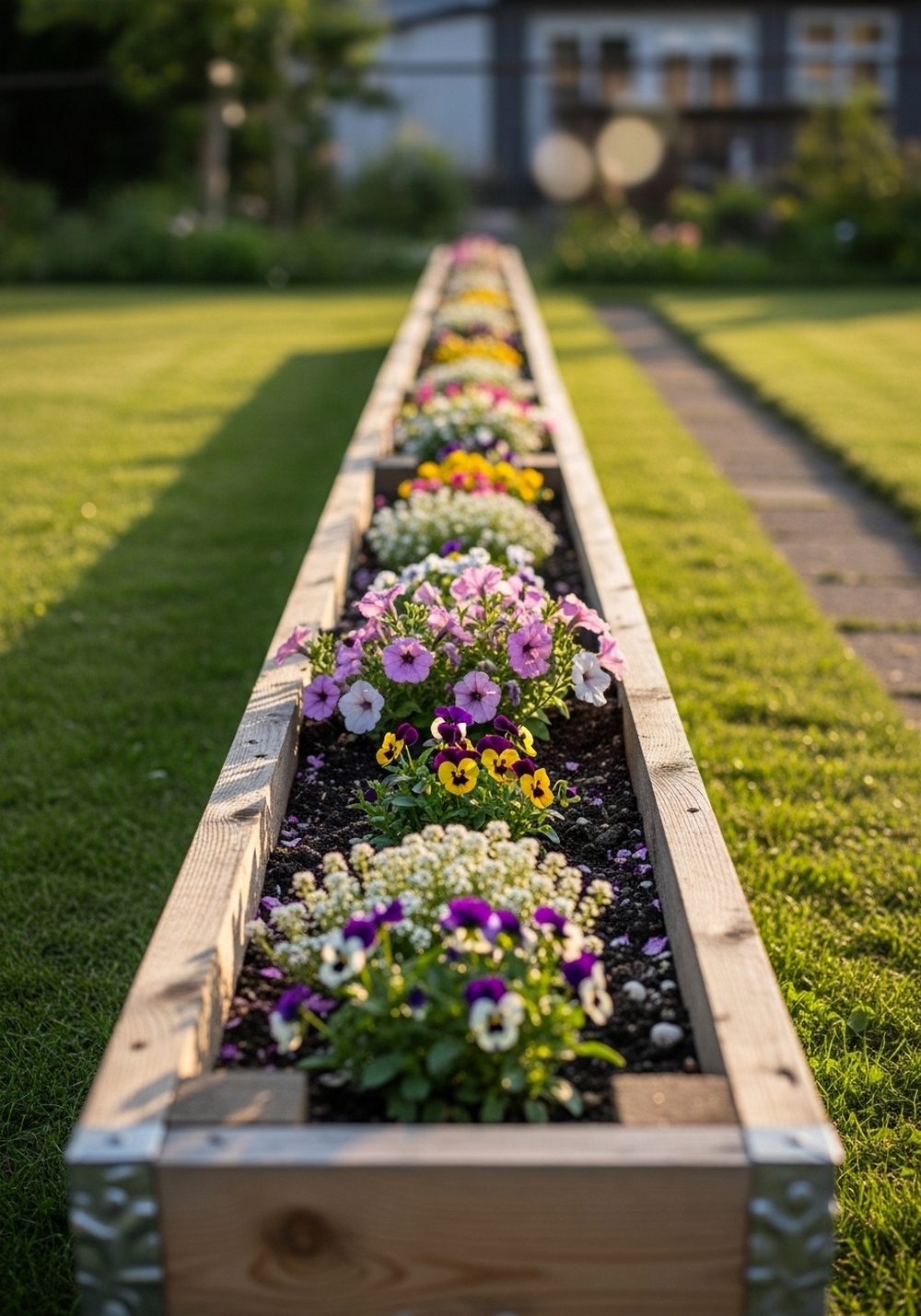 Pallet Flower Border Raised Bed