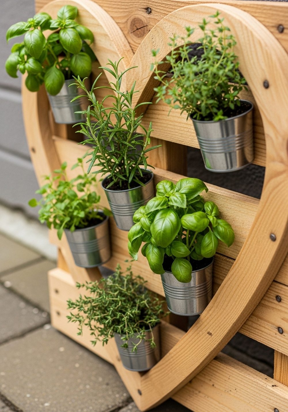 Pallet Heart Herb Planter For A Scented Corner