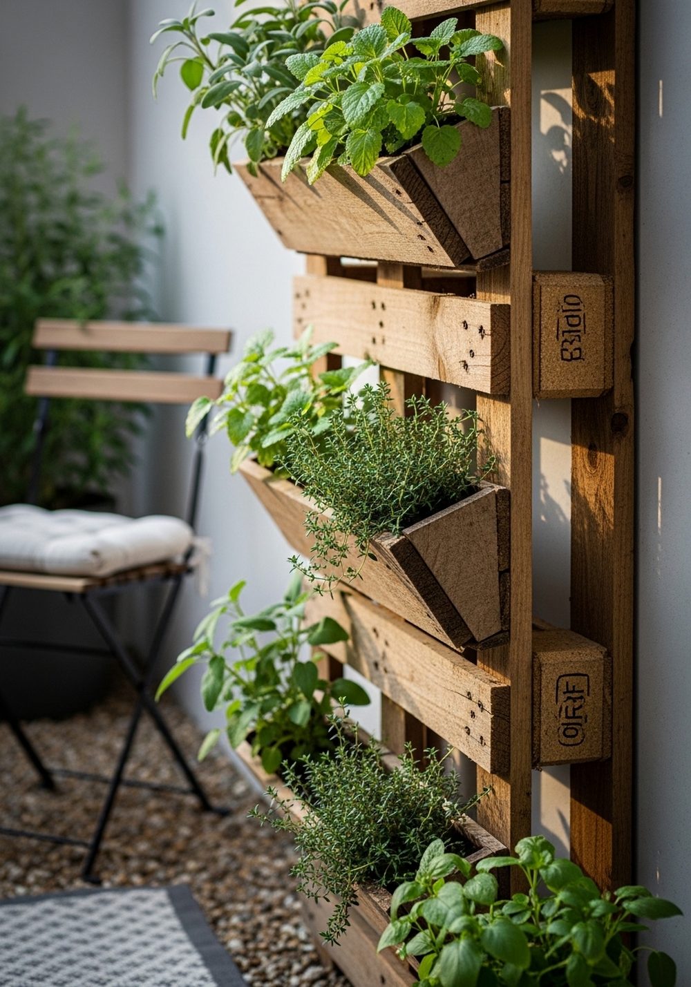 Pallet Herb Wall Room Divider For Small Patios