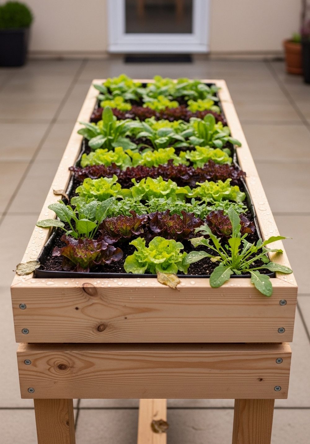 Pallet Salad Bar Raised Bed On Legs