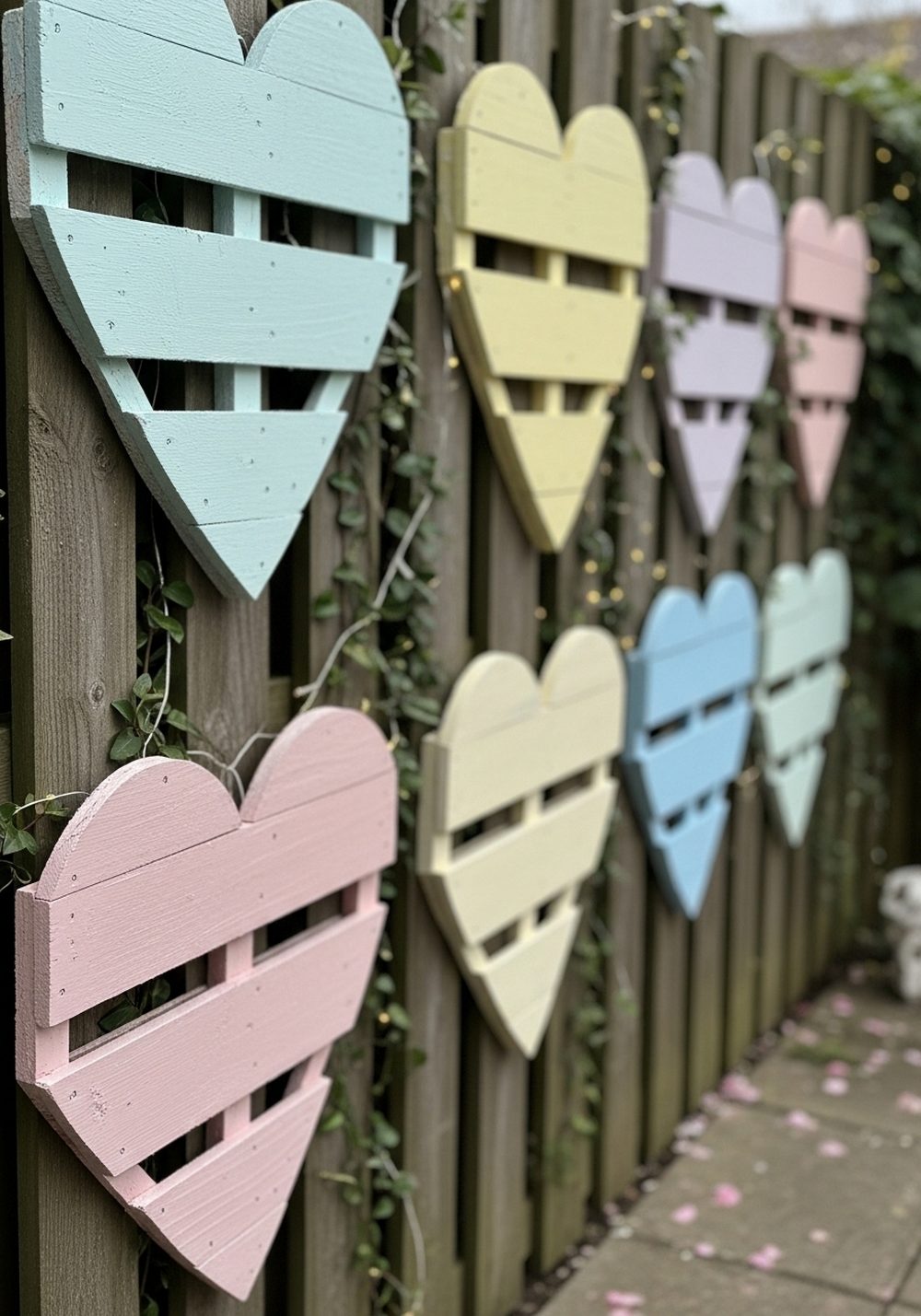 Pastel Pallet Heart Fence Gallery