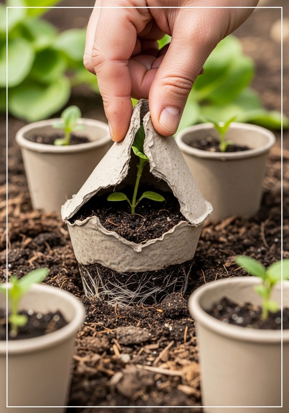Plant Whole Paper Egg Carton Cells Straight Into The Soil