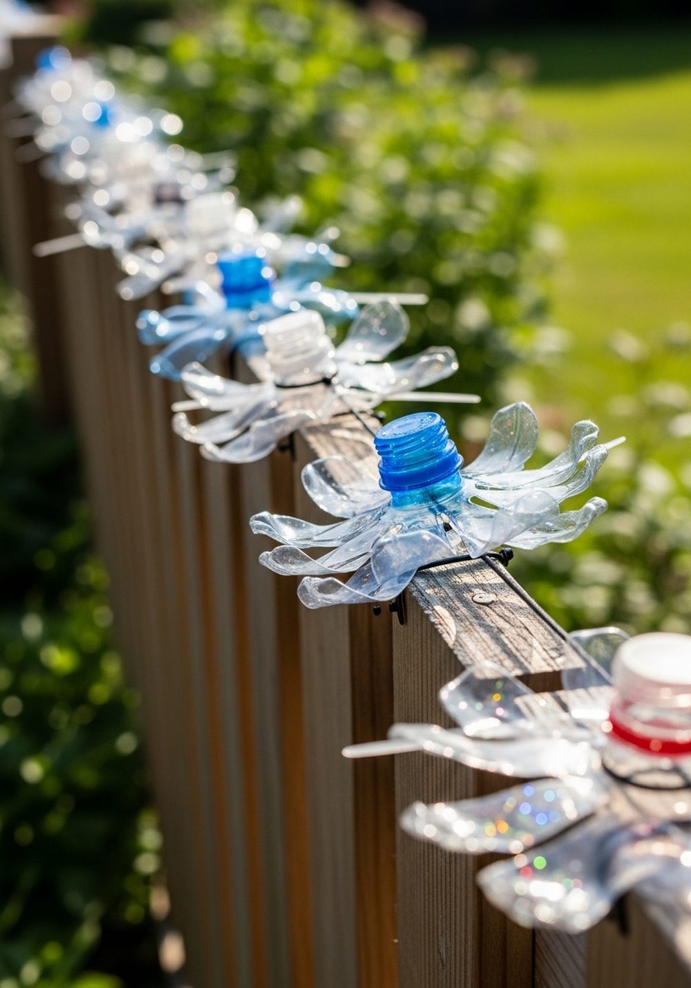 Plastic Bottle Flower Fence Garland