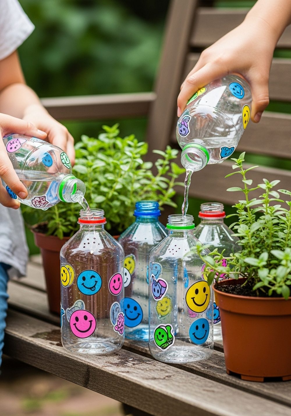 Plastic Bottle Watering Cans