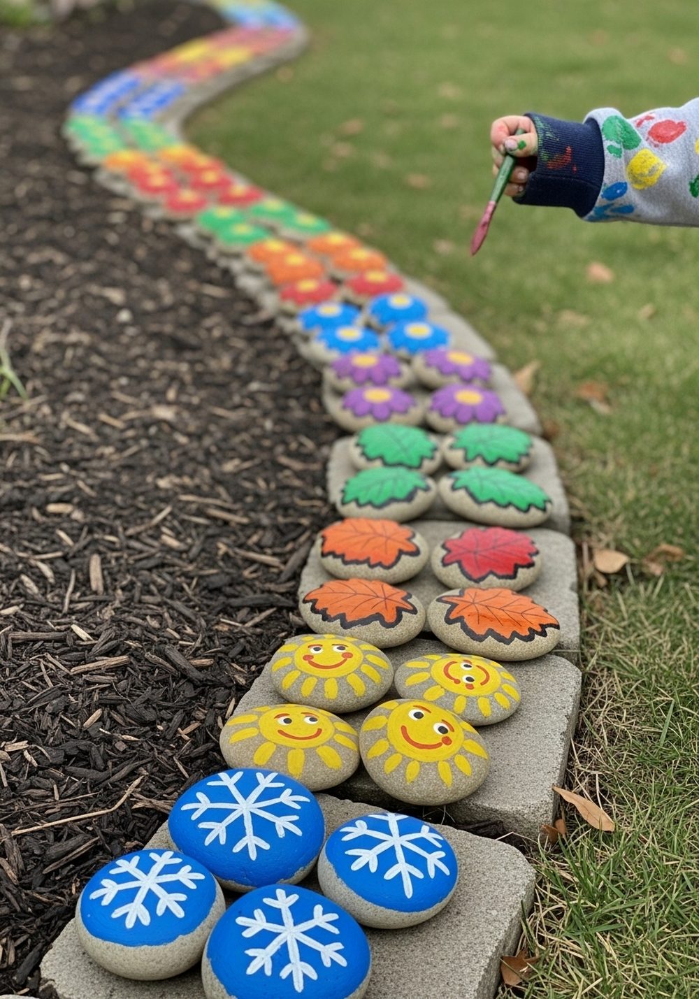 Seasonal Shapes Rock Border