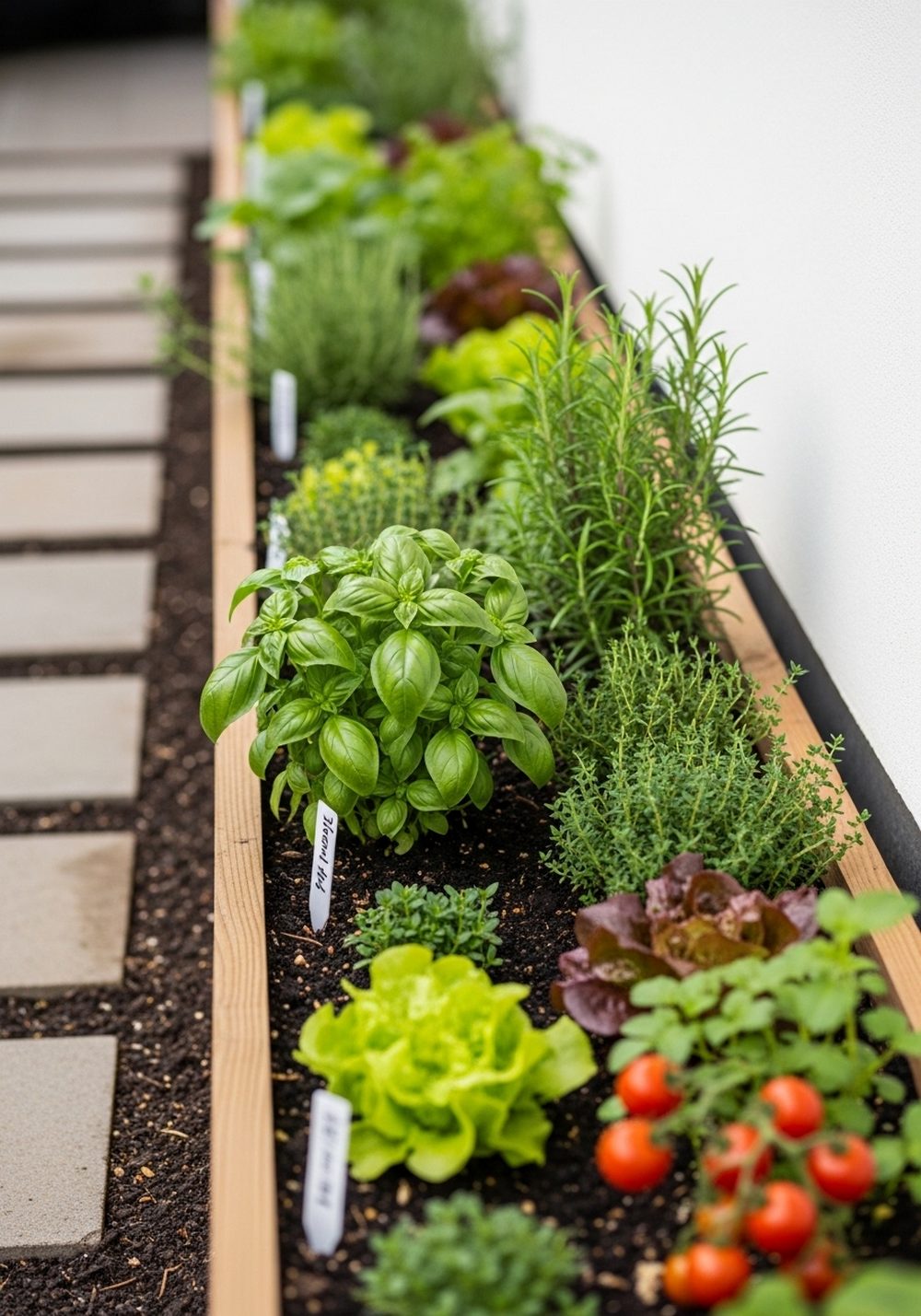 Side Yard Herb And Kitchen Garden Strip