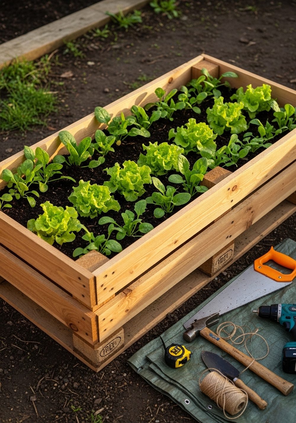 Simple Single-Pallet Salad Bed