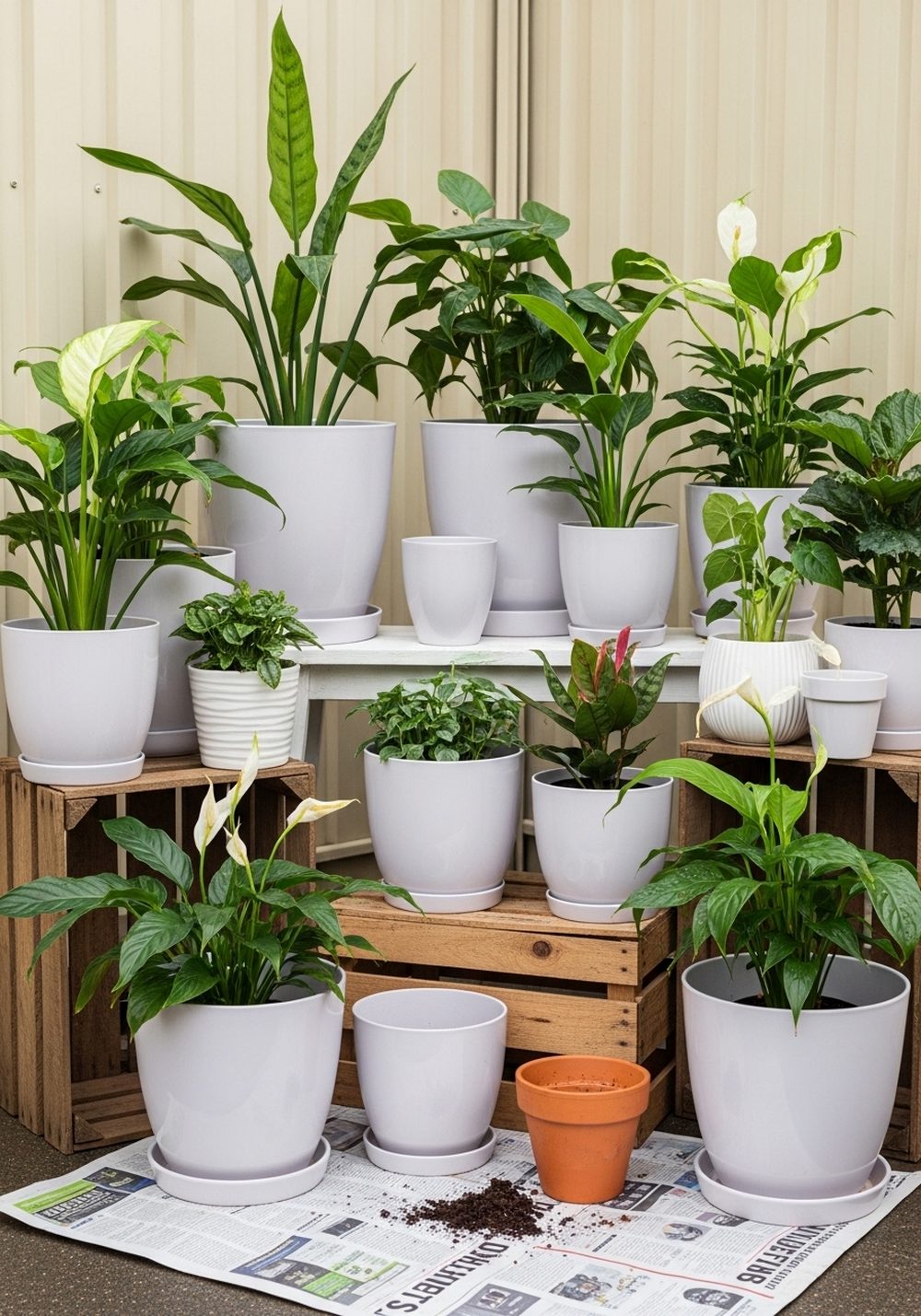 Spray-Paint Mismatched Pots For A Cohesive Look