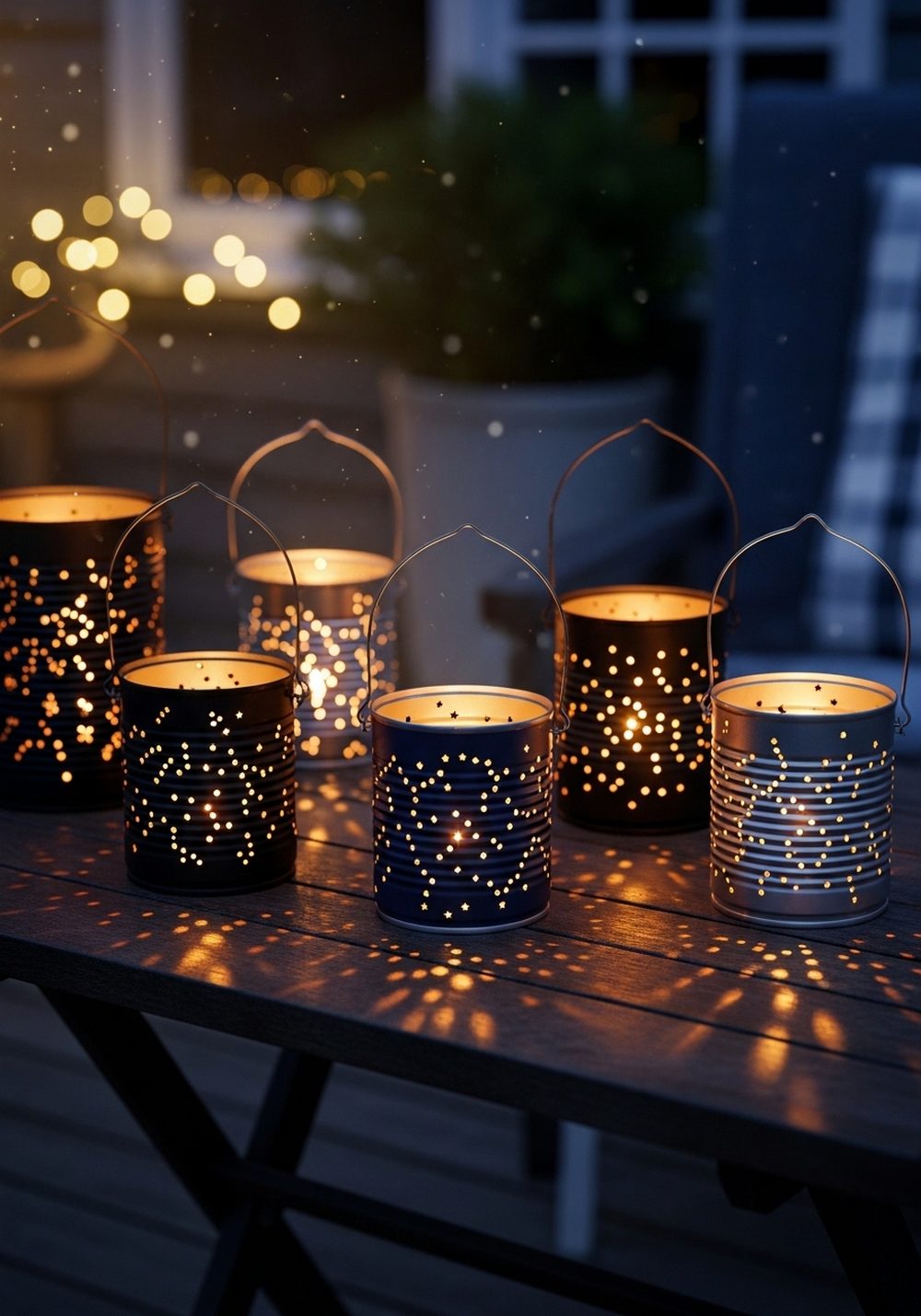 Starry Tin Can Lanterns