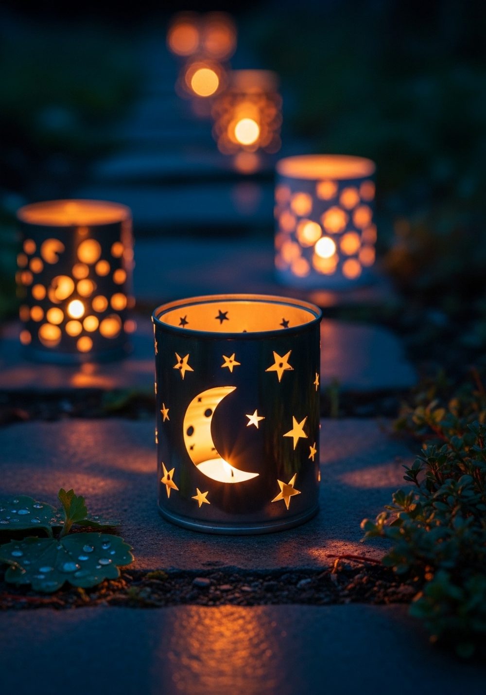 Starry Tin Can Lanterns