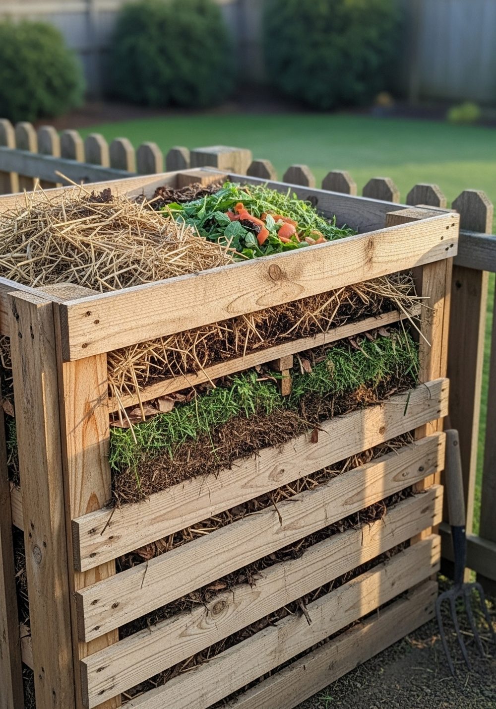 Three-Sided Pallet Compost Bay