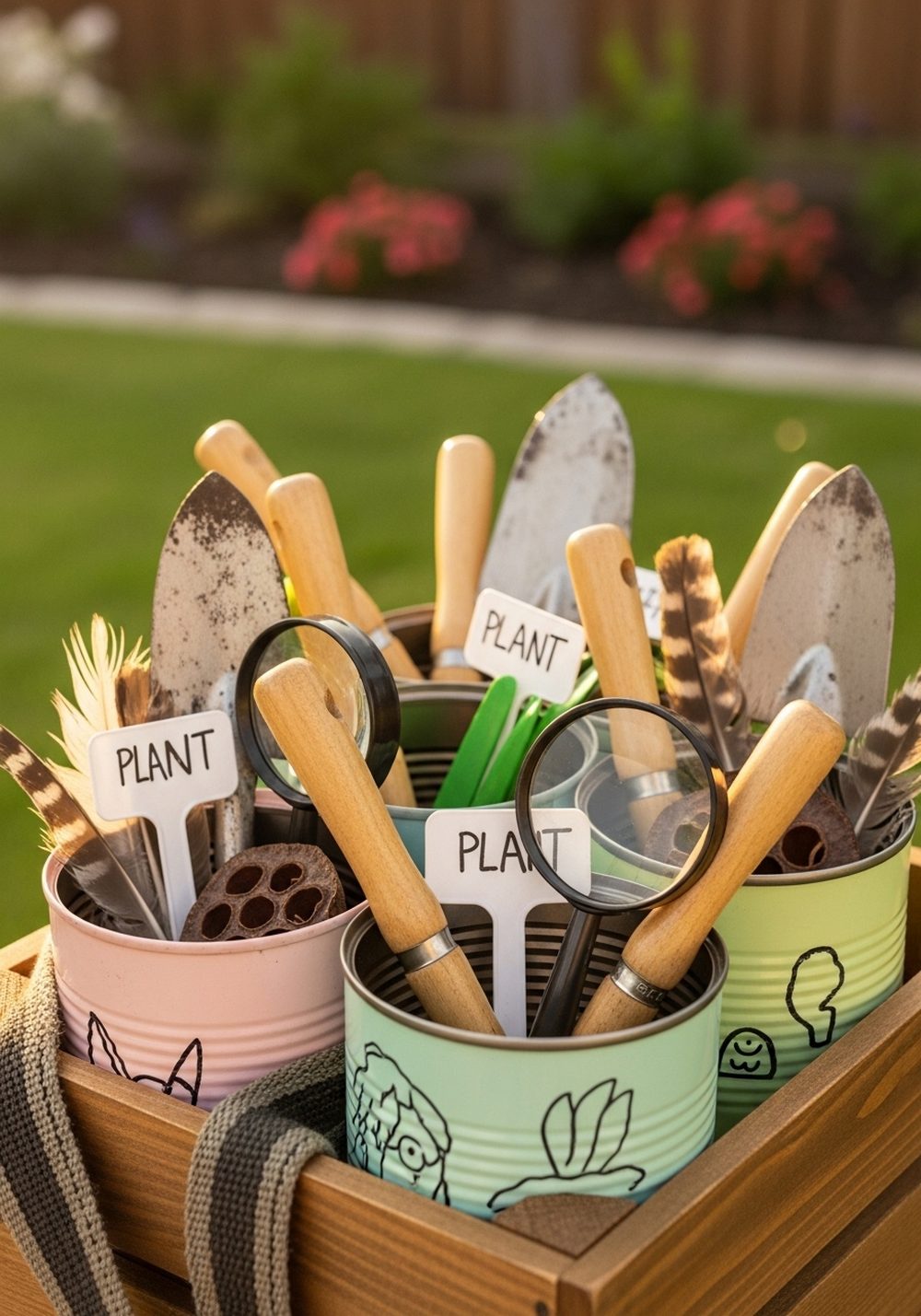 Tin Can Nature Treasure Tool Caddy