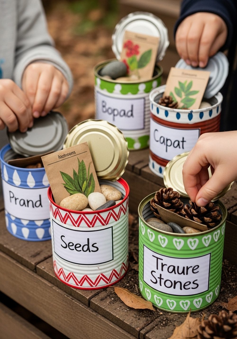 Tin Can Treasure Pots For Seeds And Finds