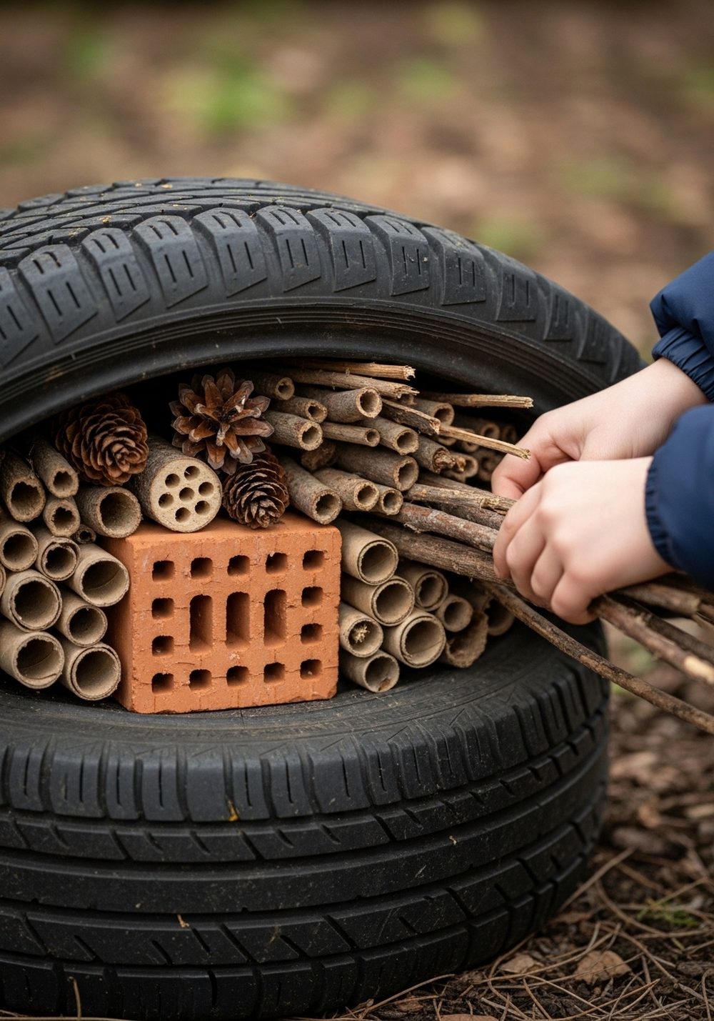 Tire Bug Hotel Habitat