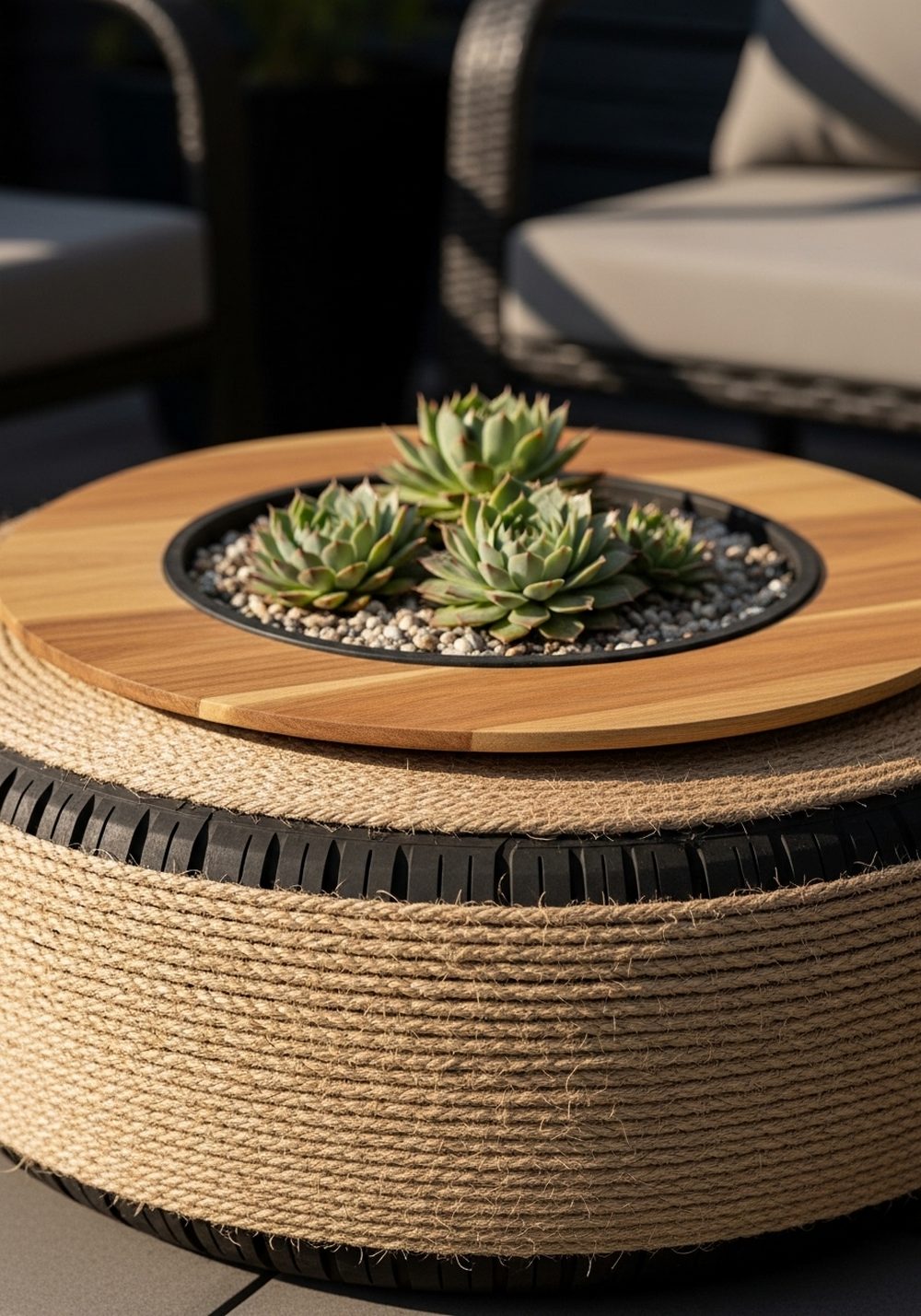 Tire Coffee Table Planter