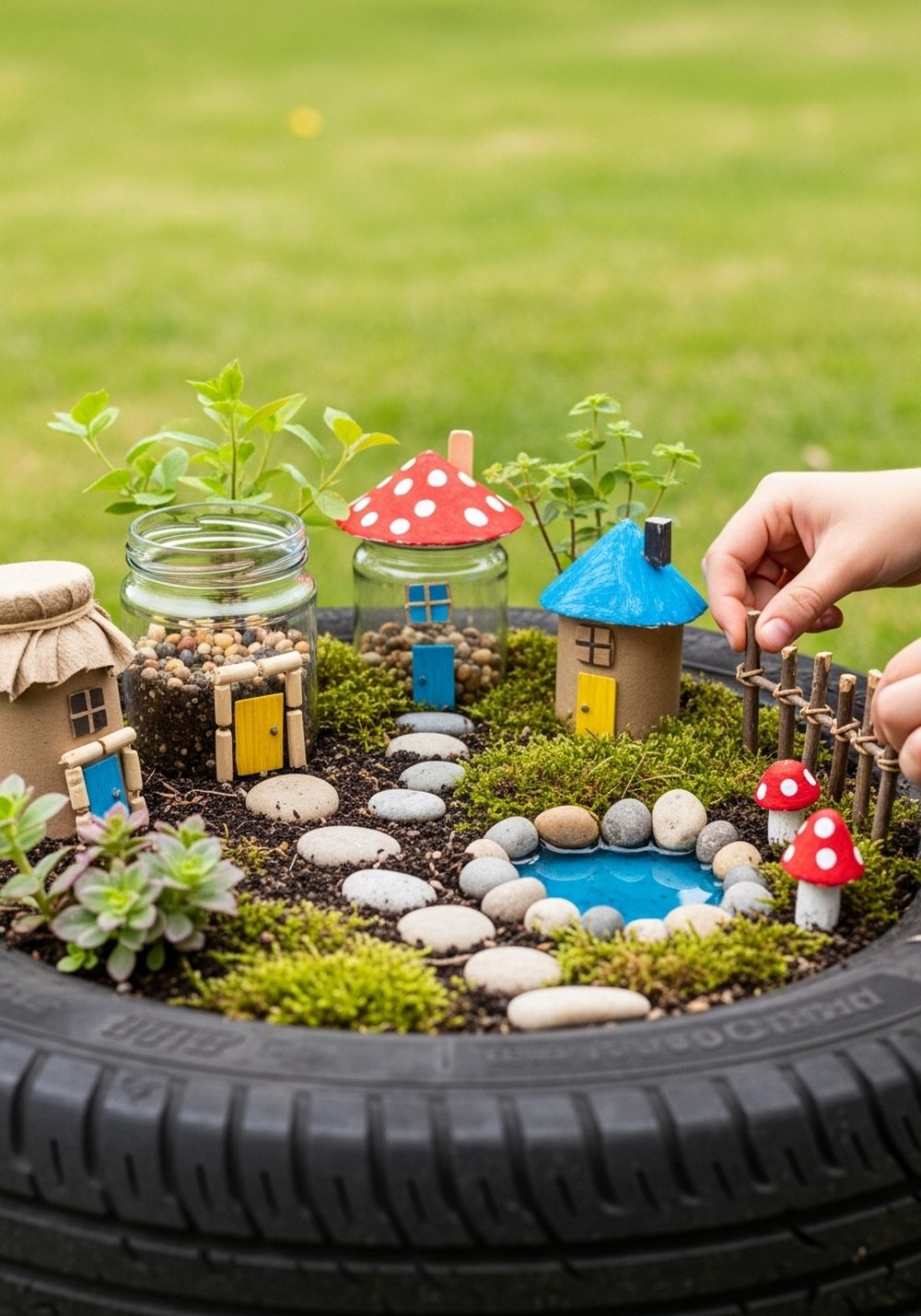Tire Fairy Garden Play World