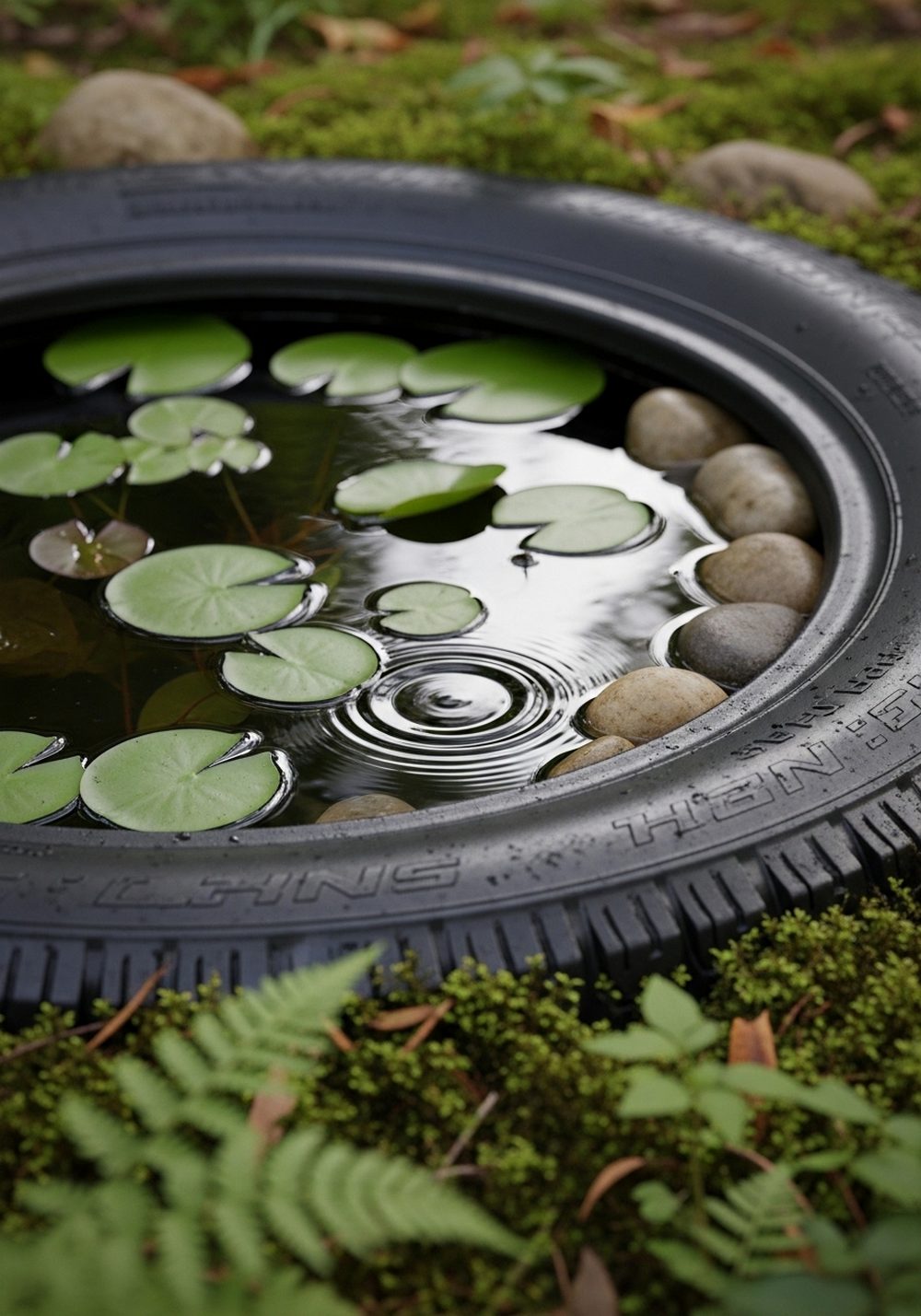 Tire Pond Or Mini Water Feature