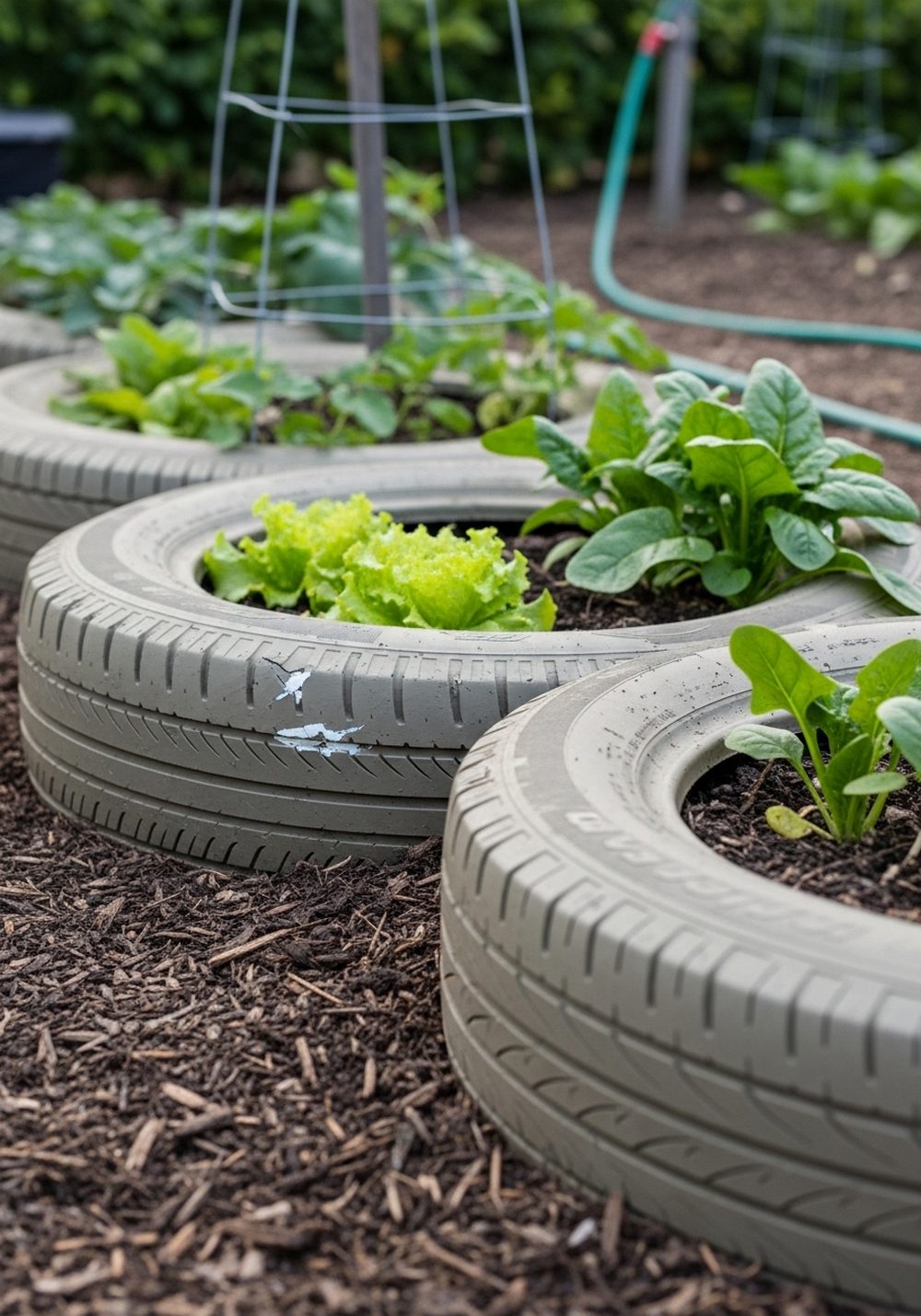 Tire Raised Bed Border