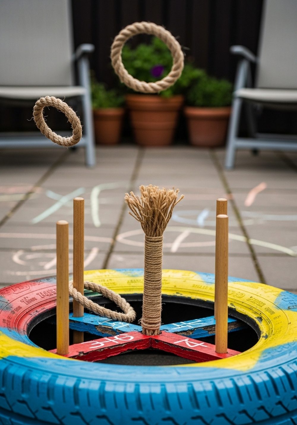 Tire Ring-Toss Carnival Game
