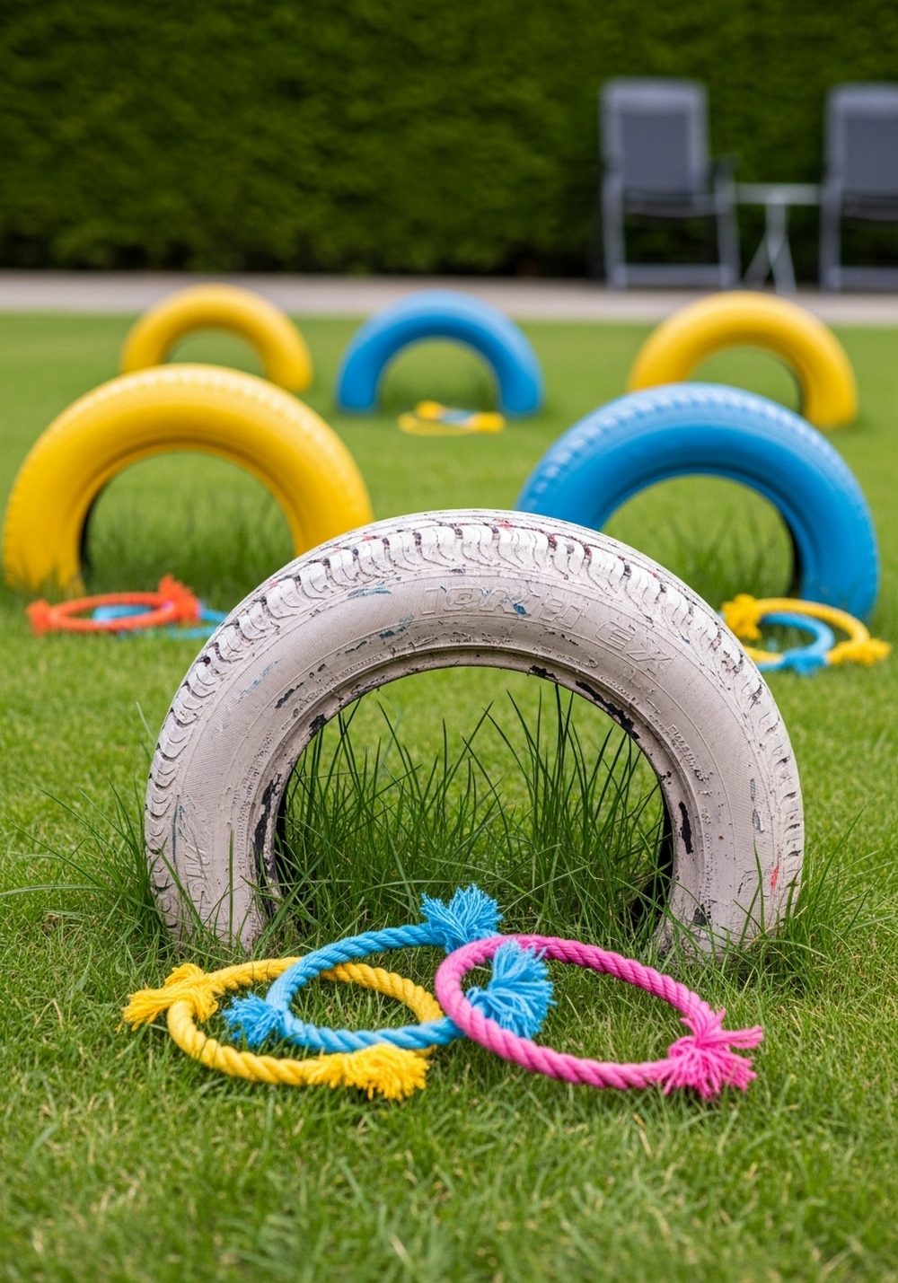 Tire Ring Toss & Target Game