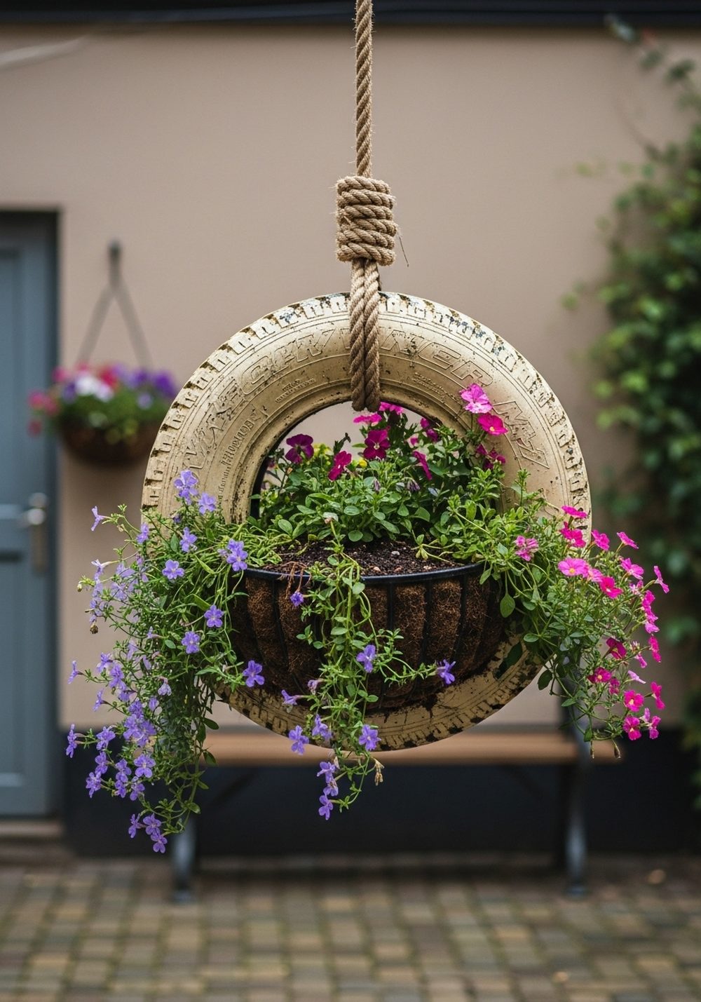 Tire Swing Planter For Small Yards