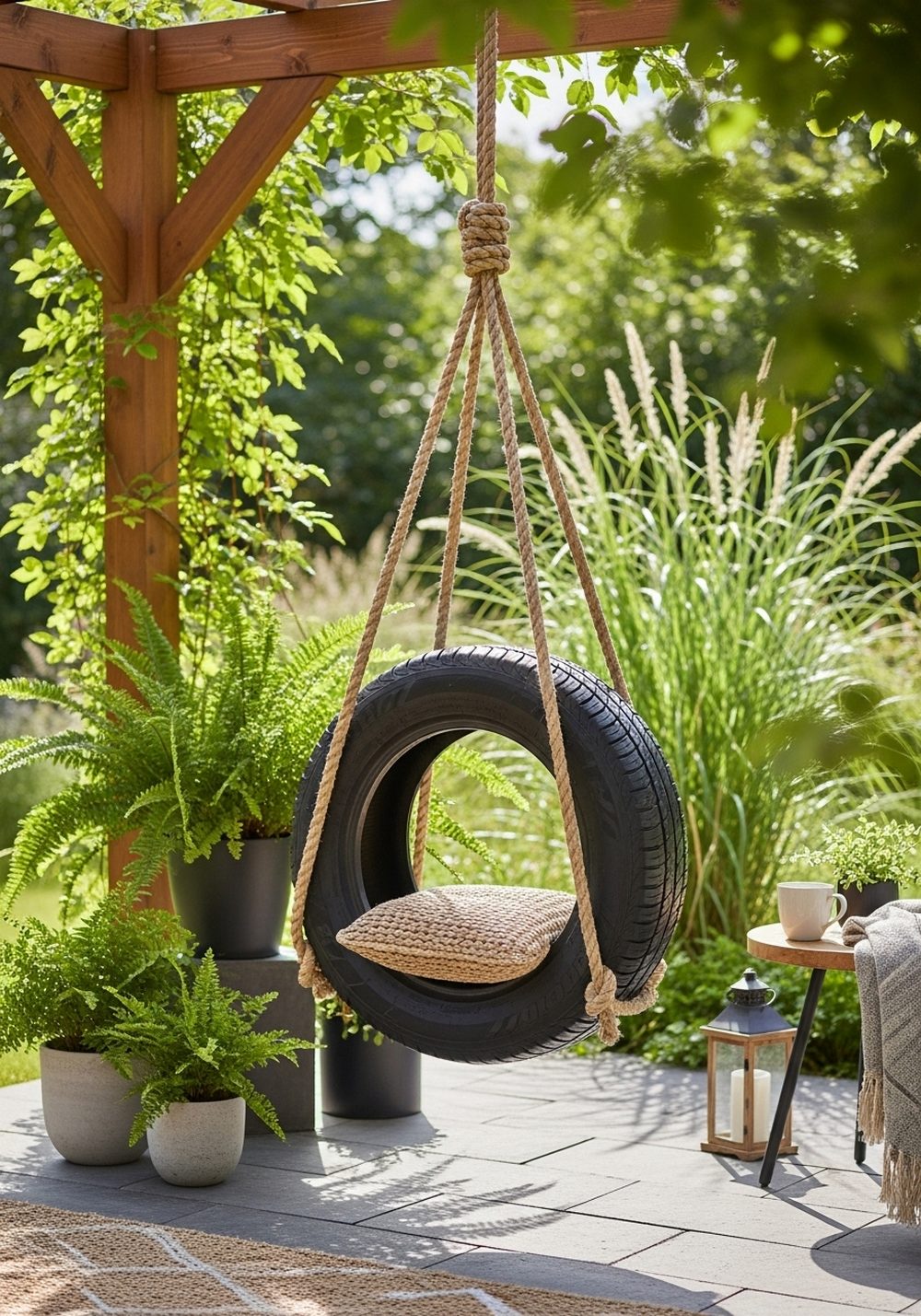 Tire Swing Seat Garden Accent