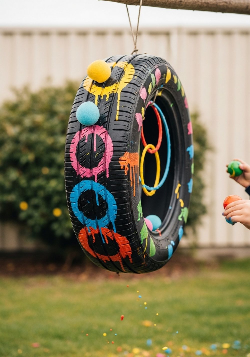 Tire Target Toss & Paint Station