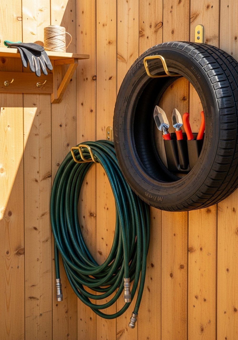 Tire Tool & Hose Organizer Station
