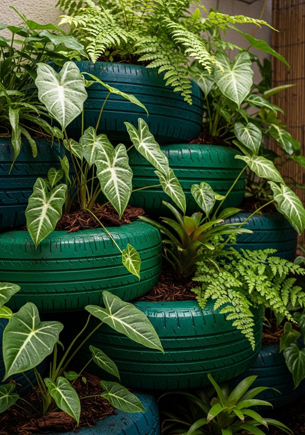 Tropical Jungle Tire Wall