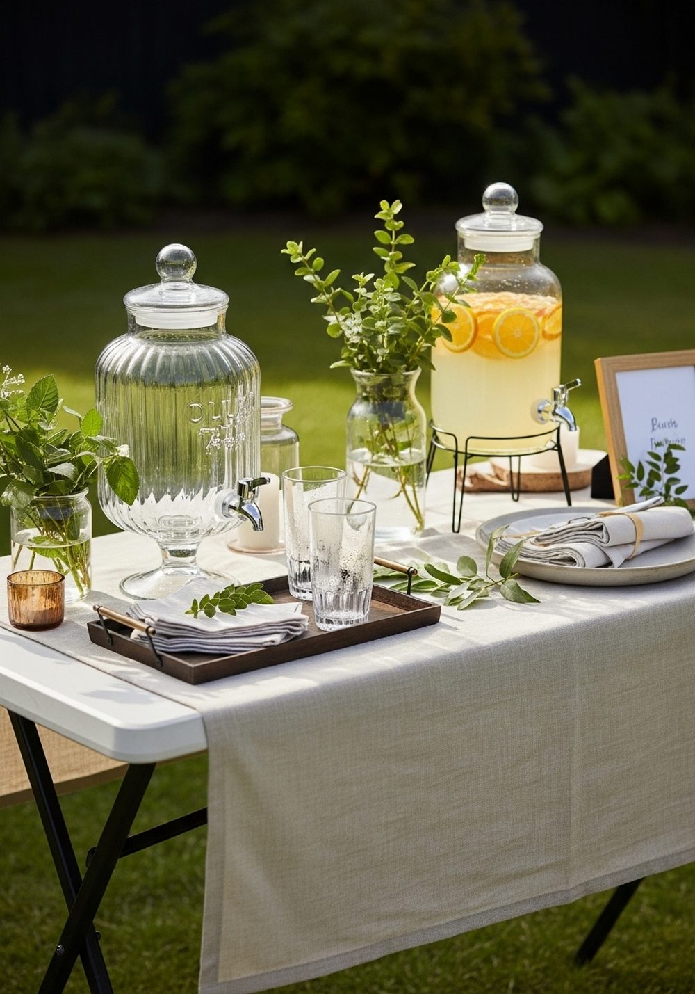Turn A Simple Table Into A Luxe Drink Station