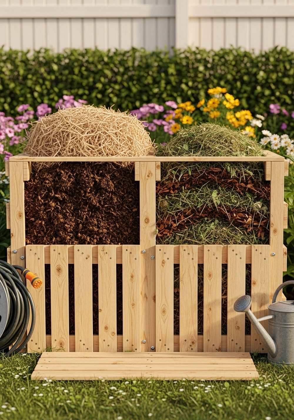 Two-Bay Pallet Compost Station
