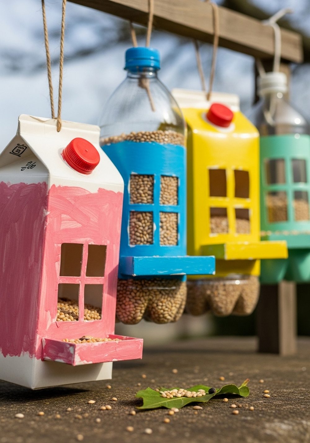 Upcycled Bird Feeder Buffet