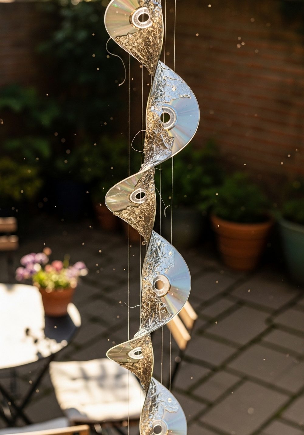 Vertical CD Spiral Over The Patio