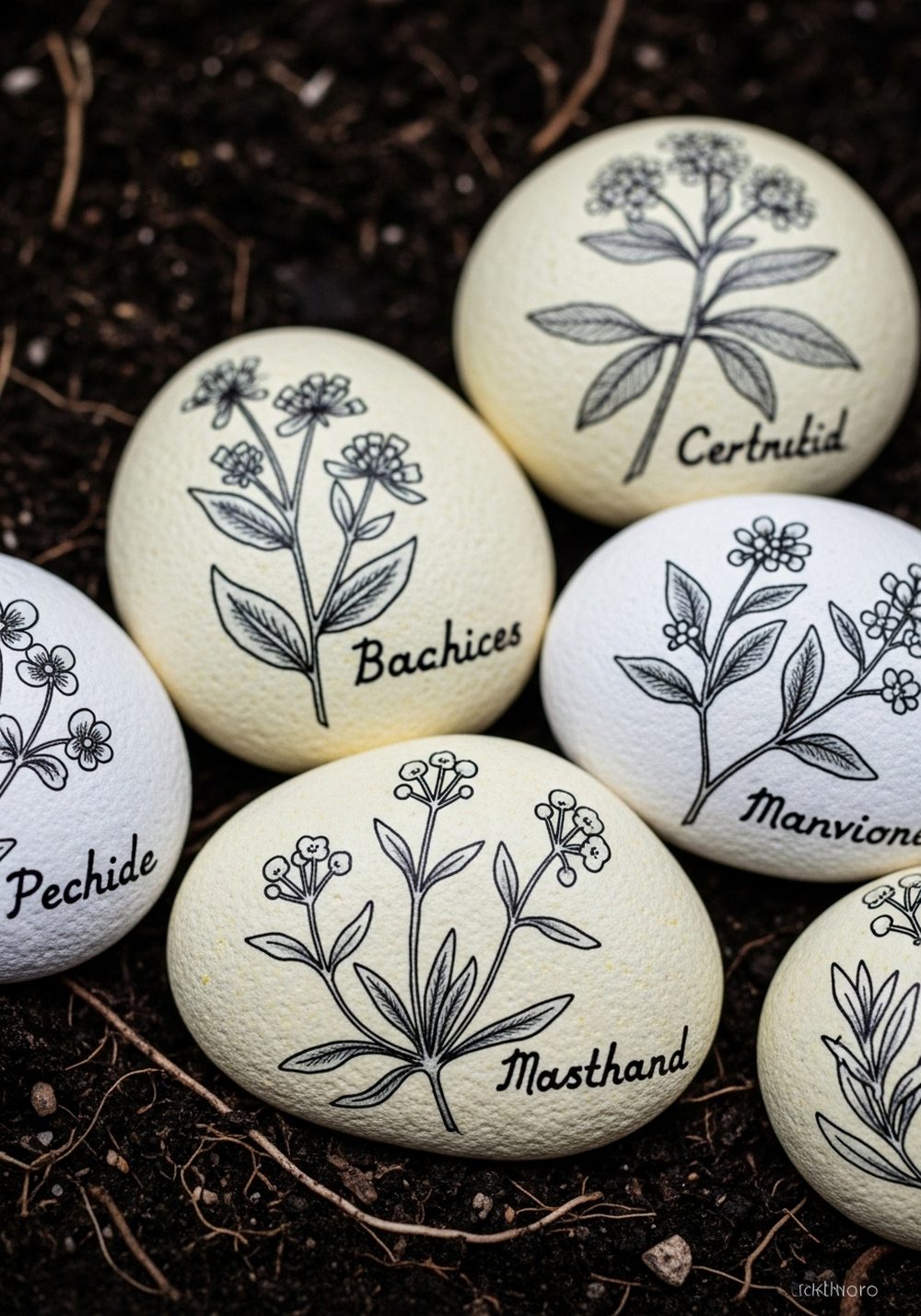 Vintage Botanical Illustration Rocks