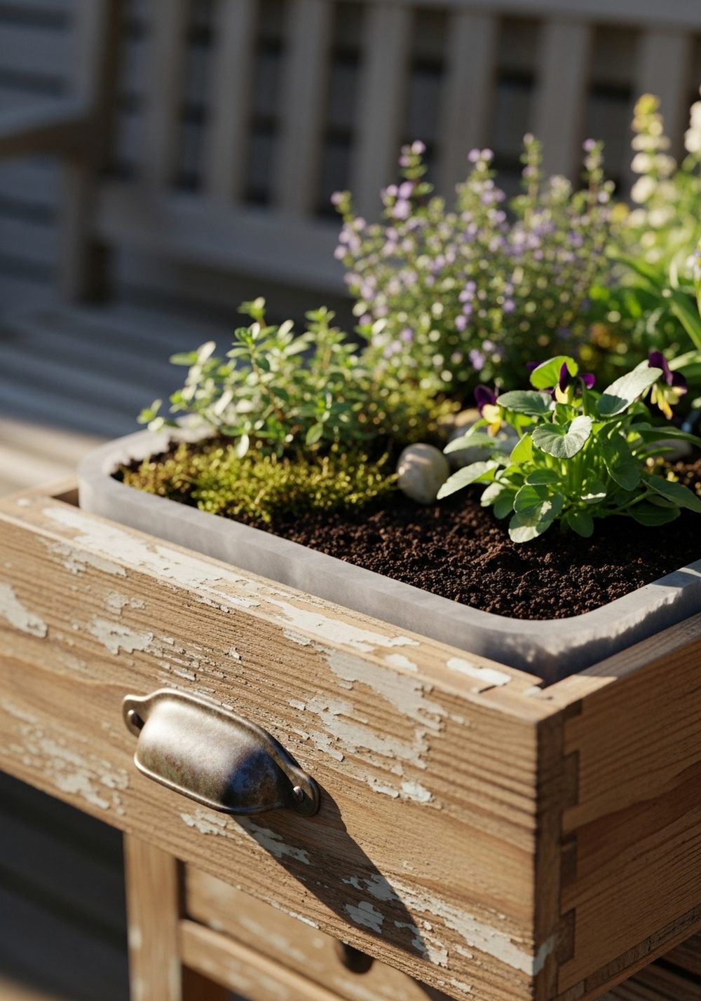 Vintage Drawer Box Planter