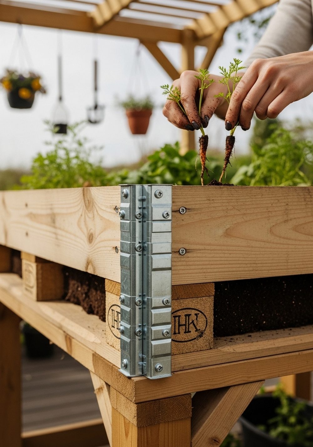 Waist-High Pallet Bed On Legs
