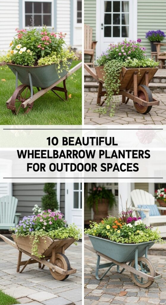 Beautiful Wheelbarrow Planters for Outdoor Spaces