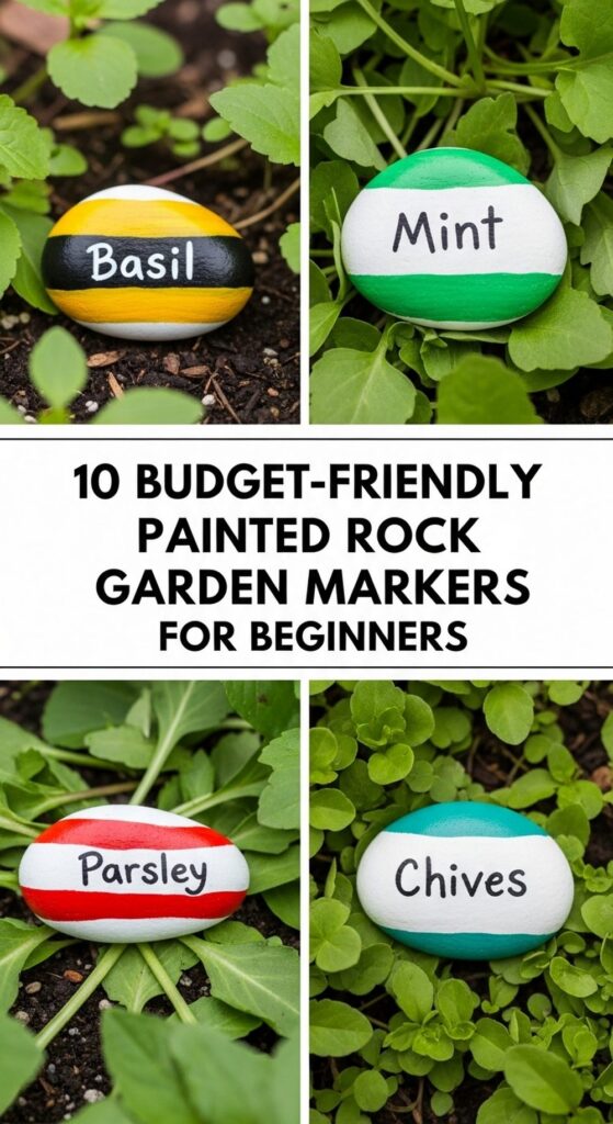 Budget-Friendly Painted Rock Garden Markers for Beginners