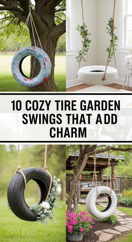 Cozy Tire Garden Swings That Add Rustic Charm