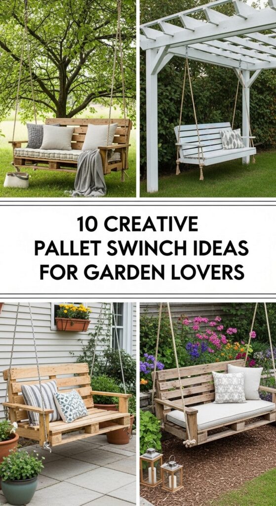 Creative Pallet Swing Bench Ideas for Garden Lovers