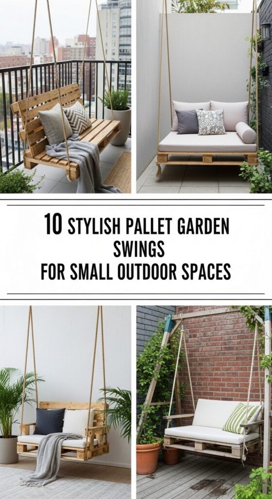 Stylish Pallet Garden Swings for Small Outdoor Spaces