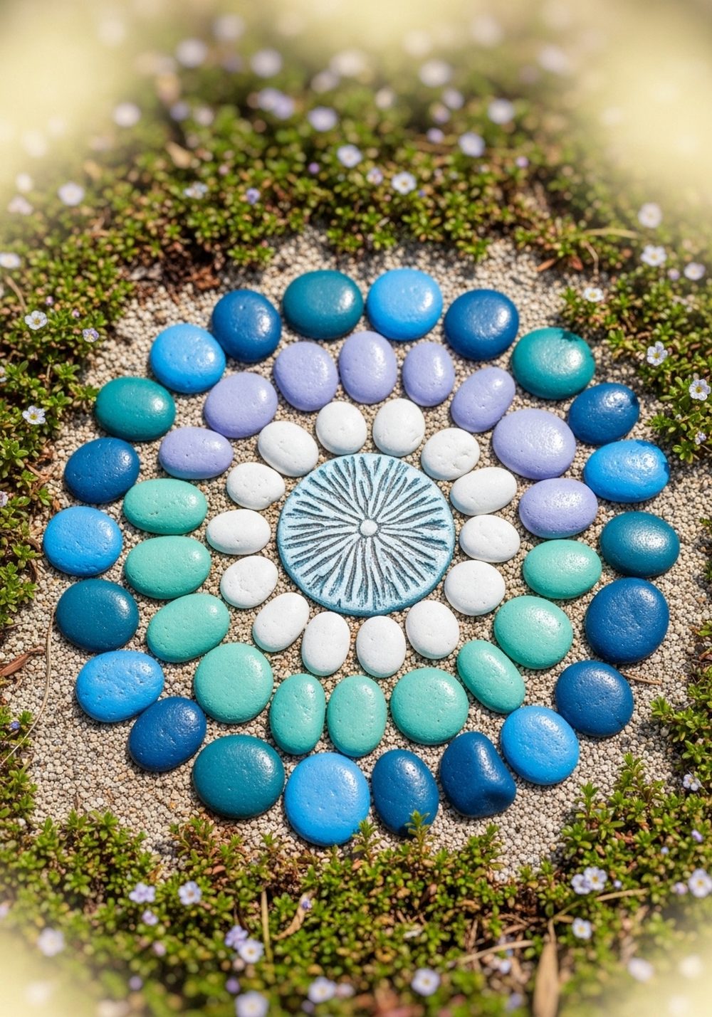 Aura Stone Circle With Painted Garden Pebbles