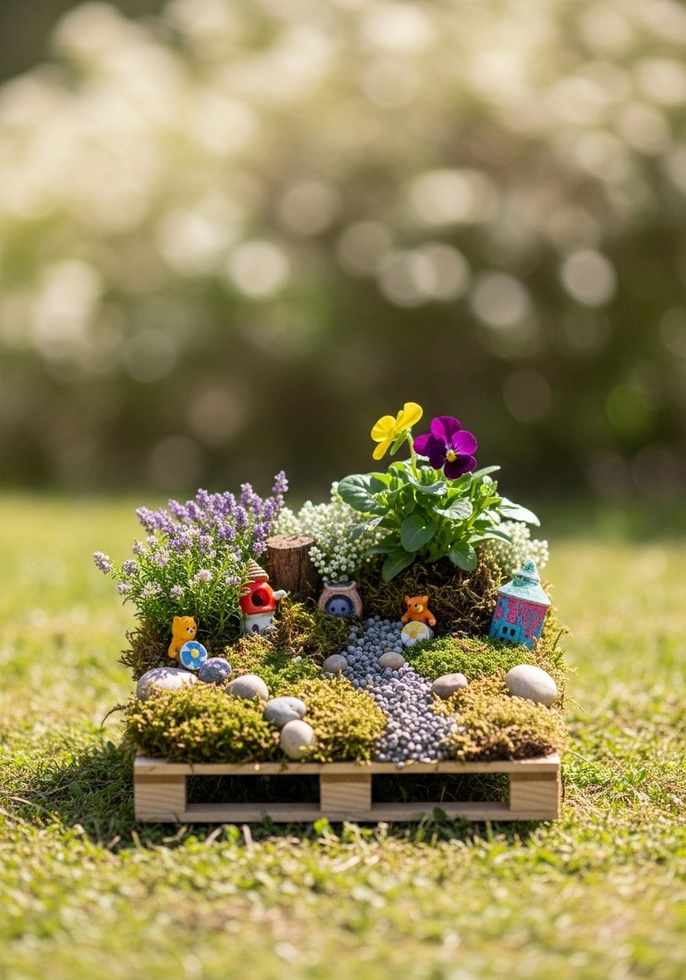 Build A Mini Pallet Fairy Flower Garden