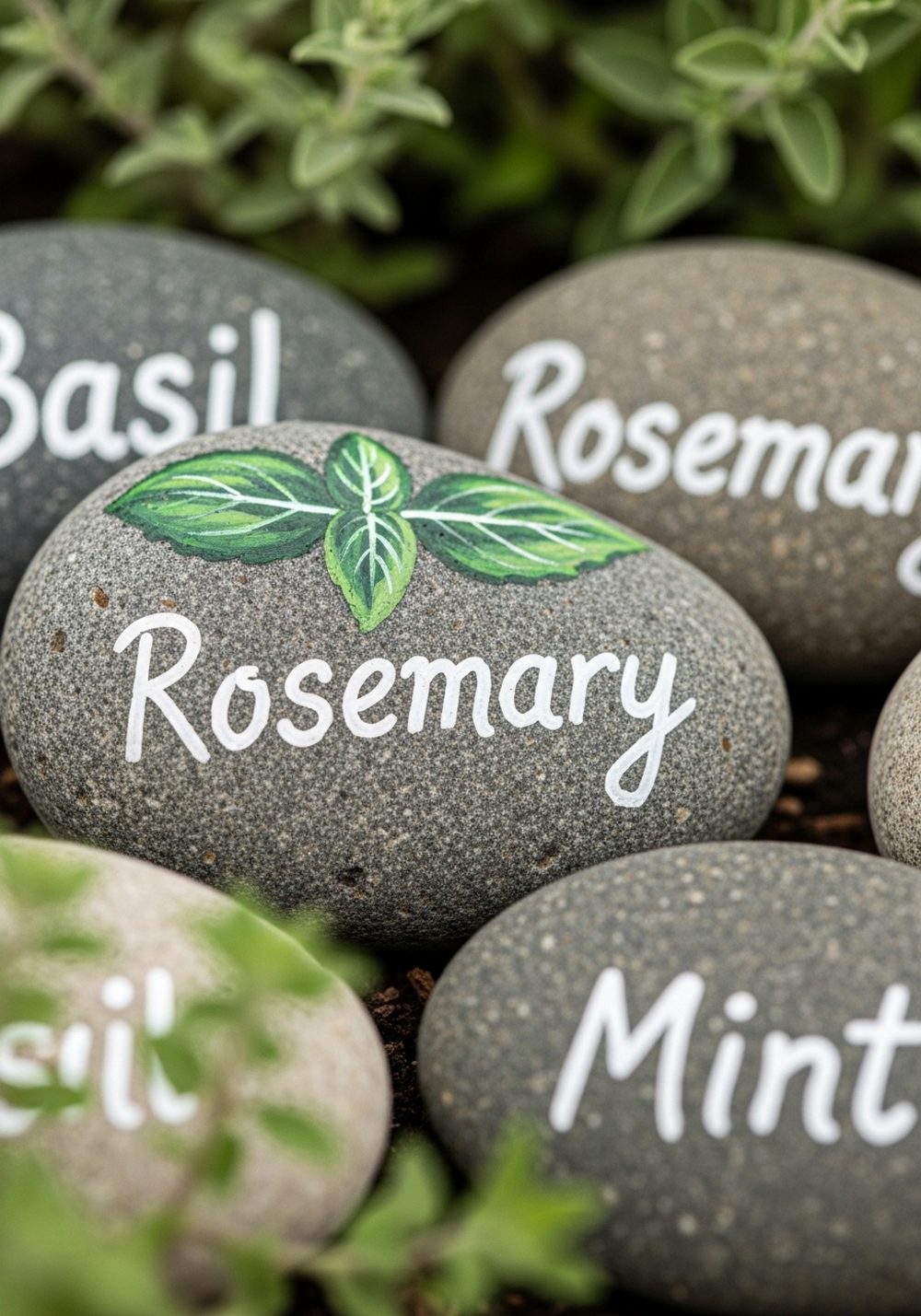 Classic White Script On Natural Stone