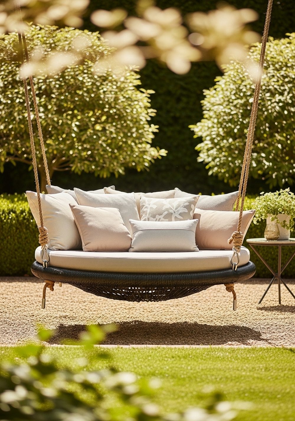 Cozy Cushioned Lounge Tire Swing