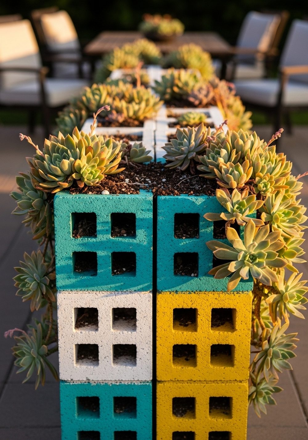 Double-Sided Succulent Divider Wall